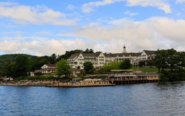 Fototapeta na wymiar Sagamore Hotel on Lake George NY in the summer