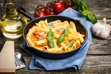 Traditional penne pasta
