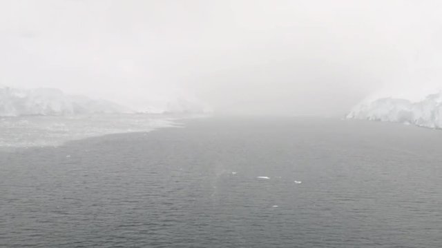 Cruise ship entering Lemaire Channel, Antarctic Peninslula, Antarctica