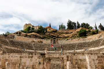 Fototapeta na wymiar roman amphitheatre in Amman, Jordan