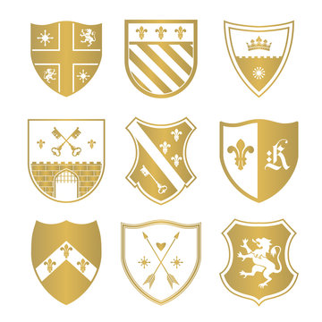 Coat of arms silhouettes