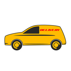 Fototapeta premium Delivery car in flat design.