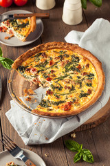 Homemade Cheesy Egg Quiche for Brunch