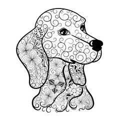 Dog head doodle