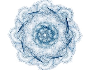 Lacy colorful clockwork pattern. Digital fractal art design. Abstract design of sacred symbols signs geometry.