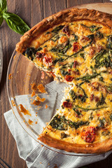 Homemade Cheesy Egg Quiche for Brunch