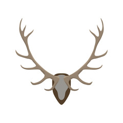 Fototapeta premium Antlers vector illustration. Deer horns color icon