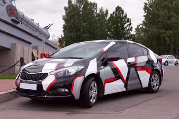 Korean car KIA Cerato at the auto show