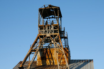 Fototapeta na wymiar Old Mine Shaft Tower - Banska Stiavnica - Slovakia
