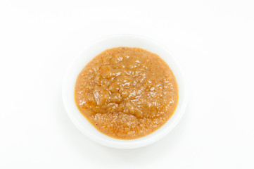 sauce  Peanut Sauce  on white background