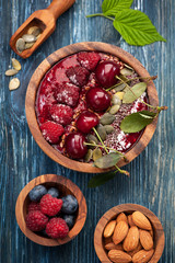 Smoothie bowl with berries
