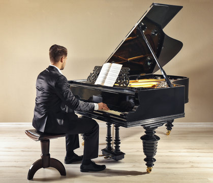 Musician playing piano