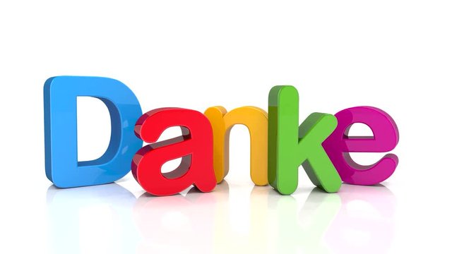 Danke - Animation - Buchstaben