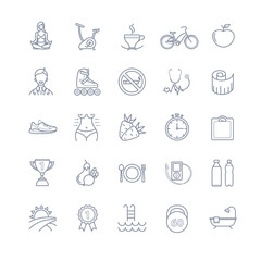 Sport and healthy life icons