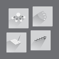 Business Icons in Flat Style