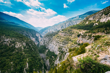 Beautiful Mountains Landscape Of The Gorges Du Verdon In South-eastern France