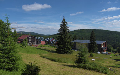 Sunny summer day in Krkonose mountains