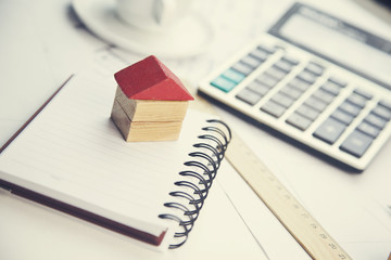 Concept real estate,saving plan.