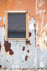 Rusty Metal Window Wall
