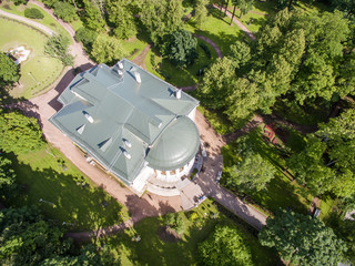 Registry public state office aerial view in Pushkin city Russia