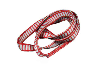 webbing sling or soft sling for heavy load lifting on white back