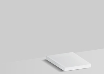 Fototapeta premium Mock-up book isolated on a gray background. Book for your design.