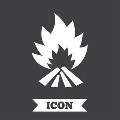 Fire flame sign icon. Heat symbol.