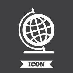 Globe sign icon. Geography symbol.