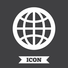 Globe sign icon. World symbol.