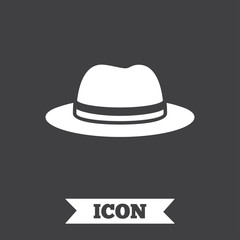 Top hat sign icon. Classic headdress symbol.