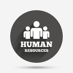 Human resources sign icon. HR symbol