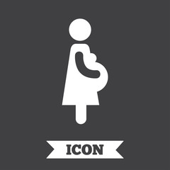 Pregnant sign icon. Pregnancy symbol.