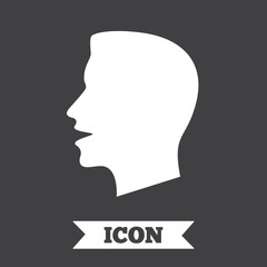 Talk or speak icon. Loud noise symbol.