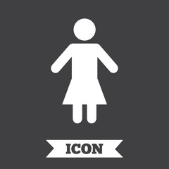 Female sign icon. Woman human symbol.