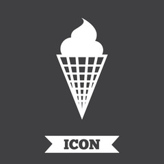 Ice Cream sign icon. Sweet symbol.