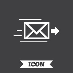 Mail delivery icon. Envelope symbol. Message.