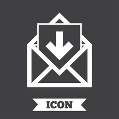 Mail icon. Envelope symbol. Inbox message sign.