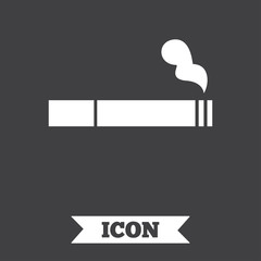 Smoking sign icon. Cigarette symbol.