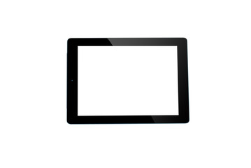 tablet computer isolated on white background