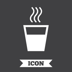 Hot water sign icon. Hot drink symbol.