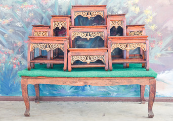 wood shelf for Buddhism