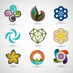 Logo design icon vector set