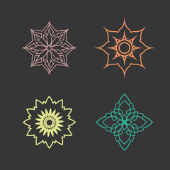 Lotus logo vector design icon set