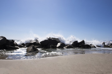 long exposure shot on the Venice Beach at Los Angeles
