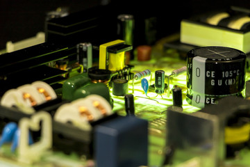 electric power source circuit board, abstract image visual