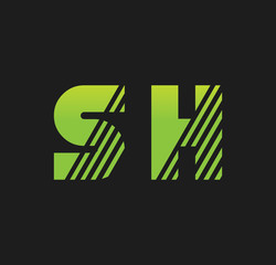 sh initial green with strip