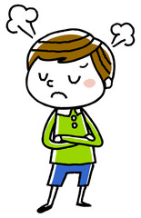 男の子：怒る
