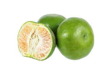 mandarin oranges isolated on white