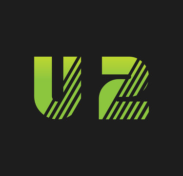 u2 initial green with strip