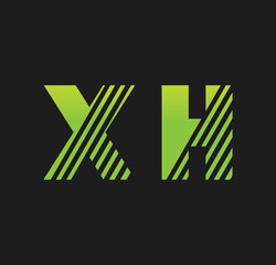 xh initial green with strip